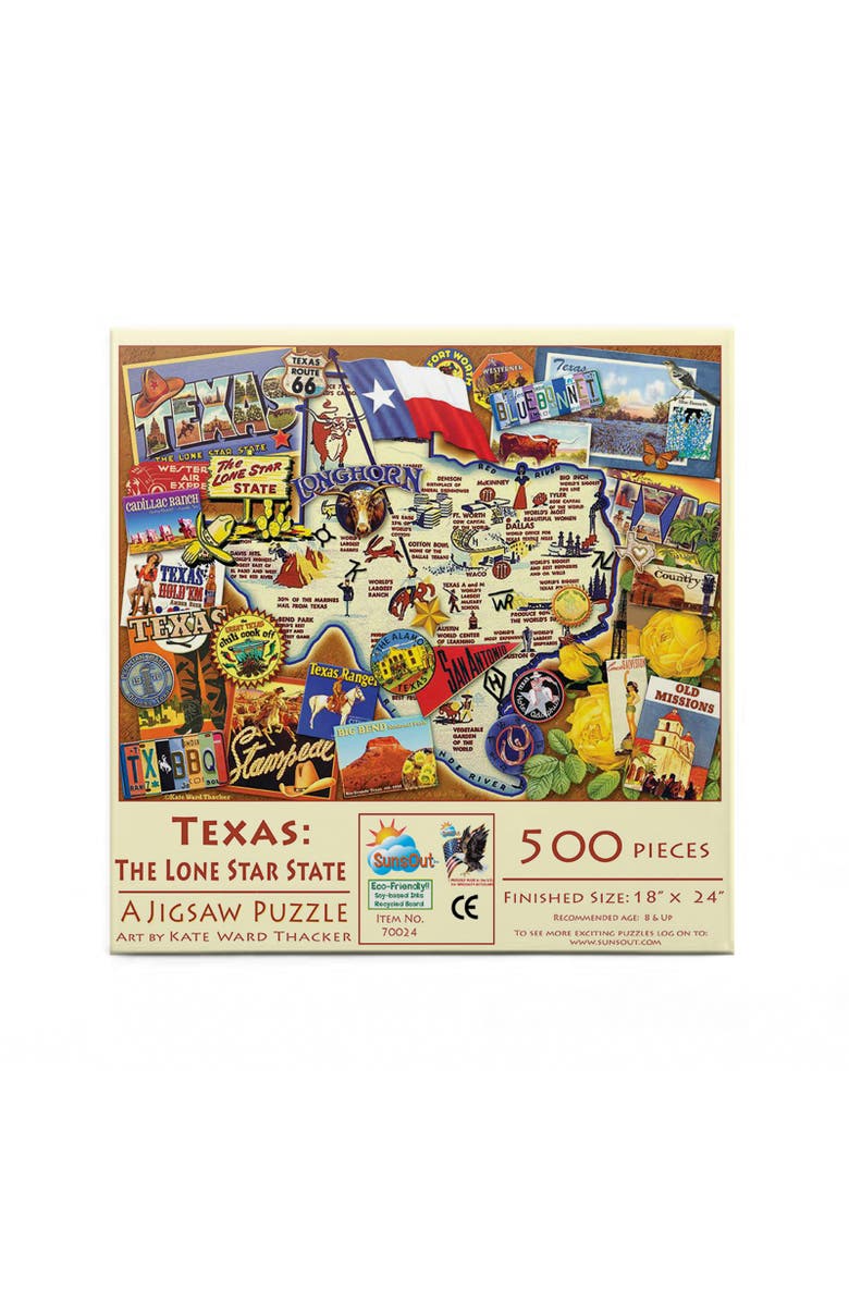 Sunsout Texas The Lone Star State 500 piece Jigsaw Puzzle for Adults, Alternate, color, Multicolor