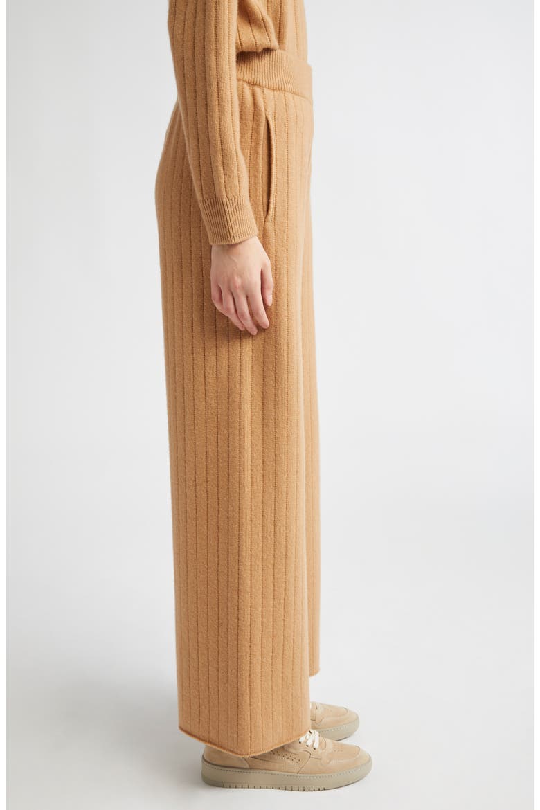 Wool & Cashmere Wide Leg Pants, Alternate, color, 04 CAMEL