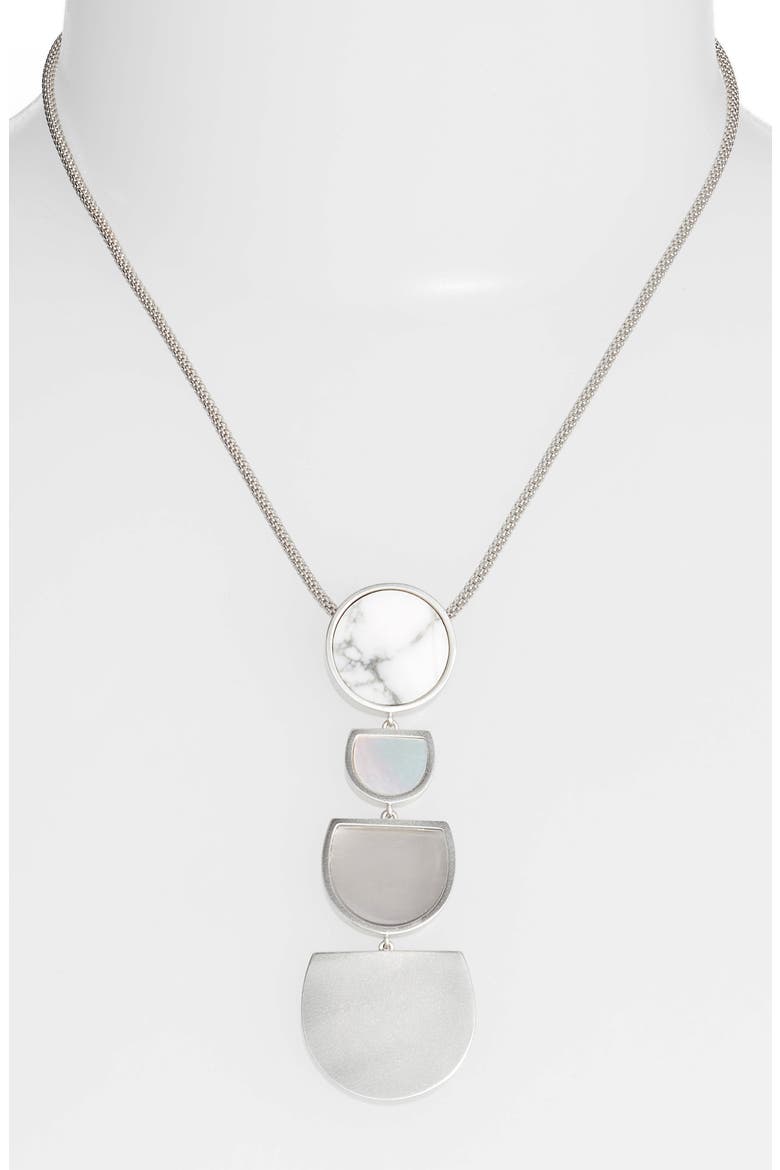 Long Pendant Slider Necklace, Alternate, color, RHODIUM/ GRAY MIX