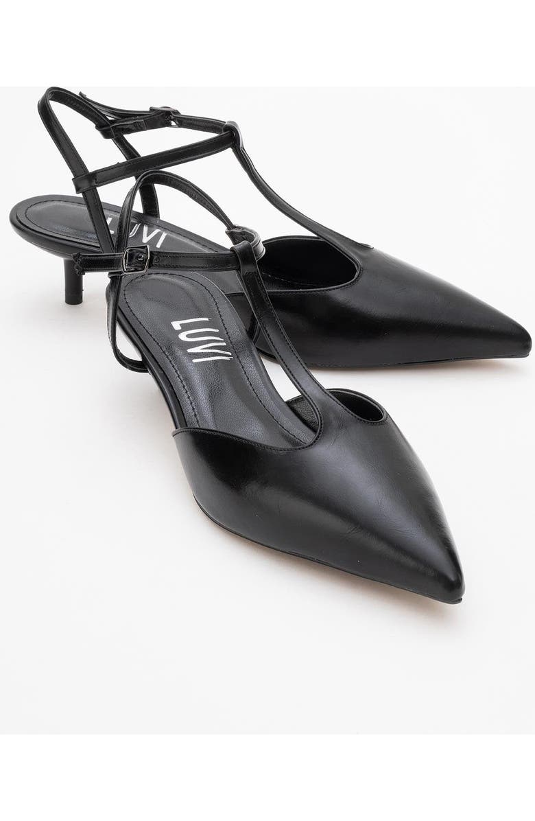 Prologue Shoes Asher Pointed Toe Slingback Pump, Alternate, color, Black