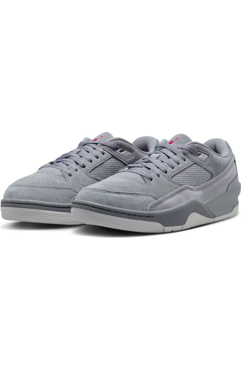 Jordan Flight Court Sneaker, Main, color, Cool Grey/ Varsity Red