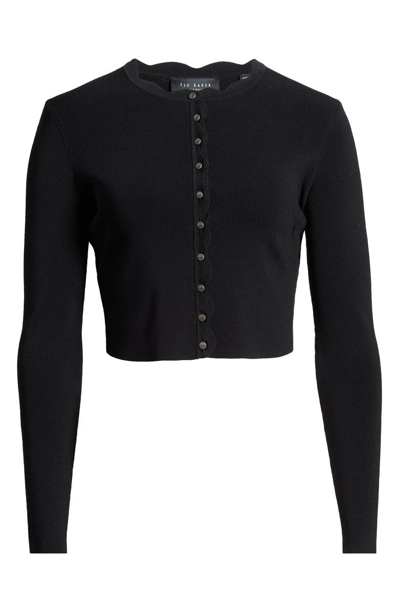 Ted Baker London Kklara Scallop Trim Cardigan, Alternate, color, 