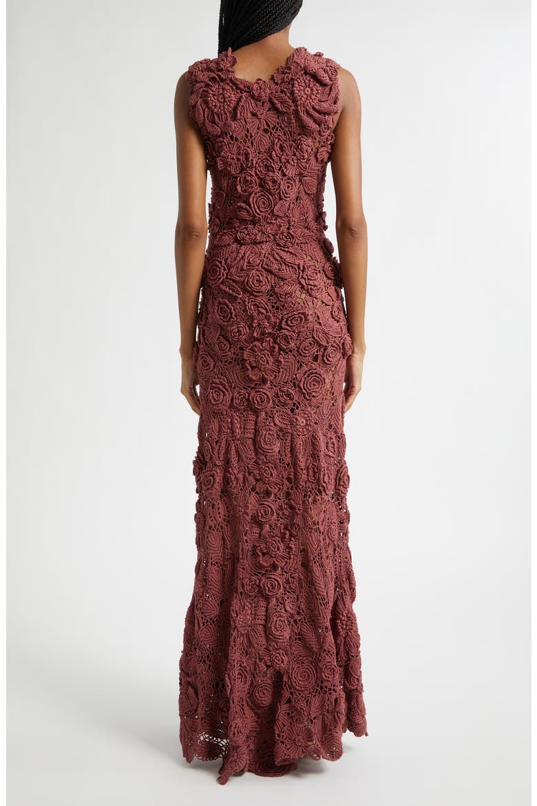 Anita Floral Crochet Gown, Alternate, color, AGATE