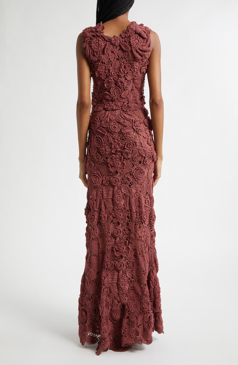 Ulla Johnson Anita Floral Crochet Gown, Alternate, color, Agate