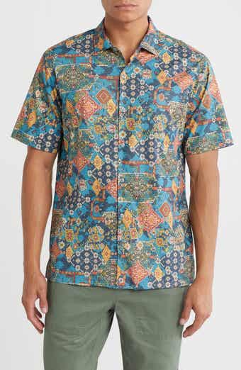 Tori Richard Ankara Short Sleeve Cotton Button-Up Shirt