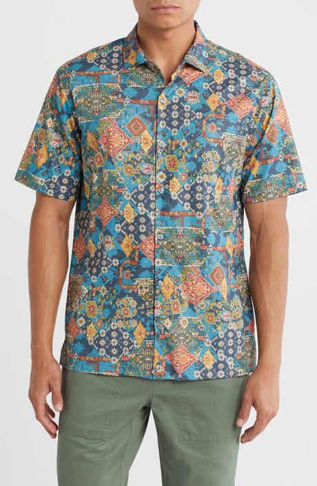 Tori Richard Ankara Short Sleeve Cotton Button-Up Shirt