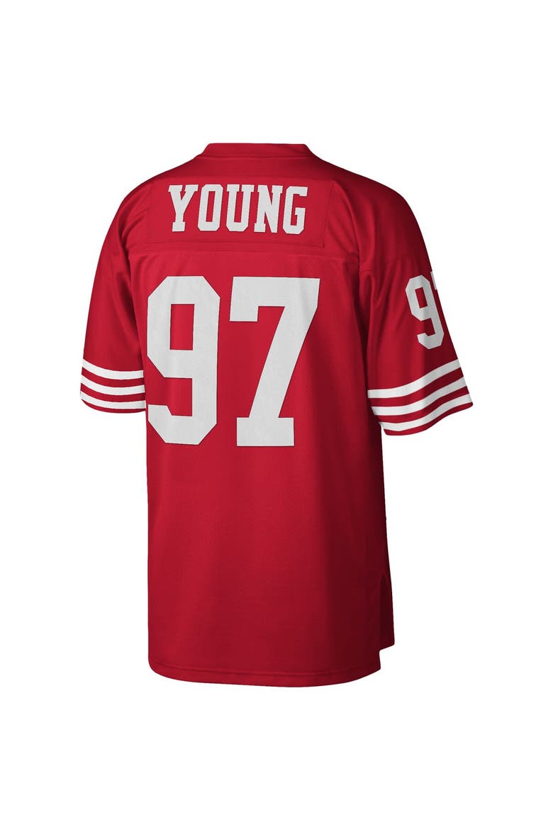 Men's Mitchell & Ness Bryant Young Scarlet San Francisco 49ers 1994 Legacy Replica Jersey, Alternate, color, Scarlet