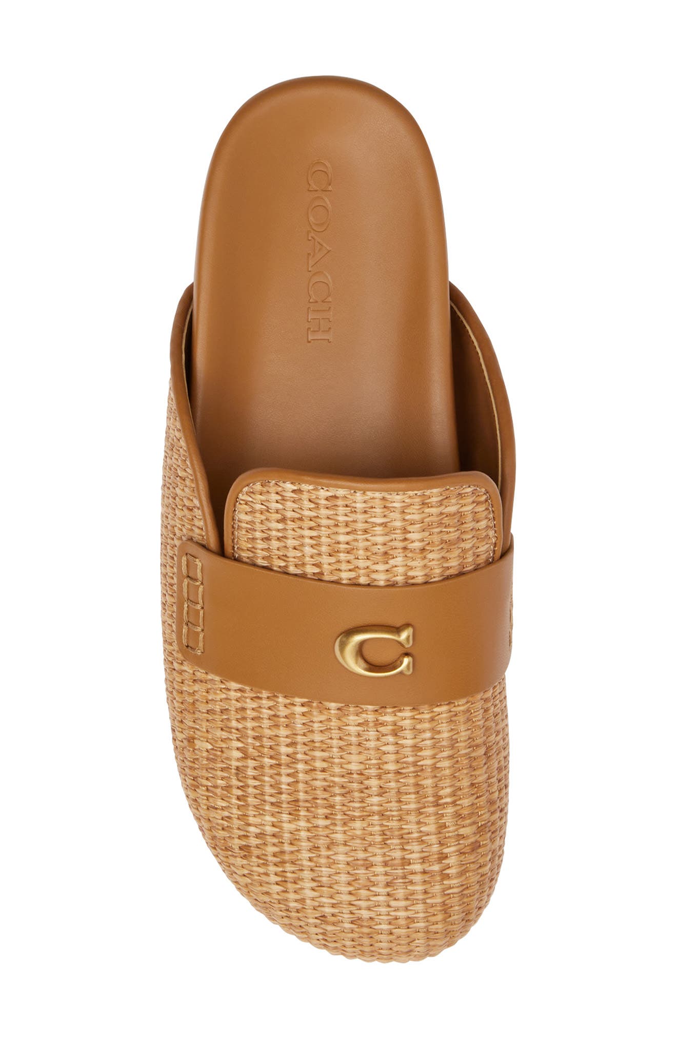 COACH Sculpted C Straw Clog, Alternate, color, 