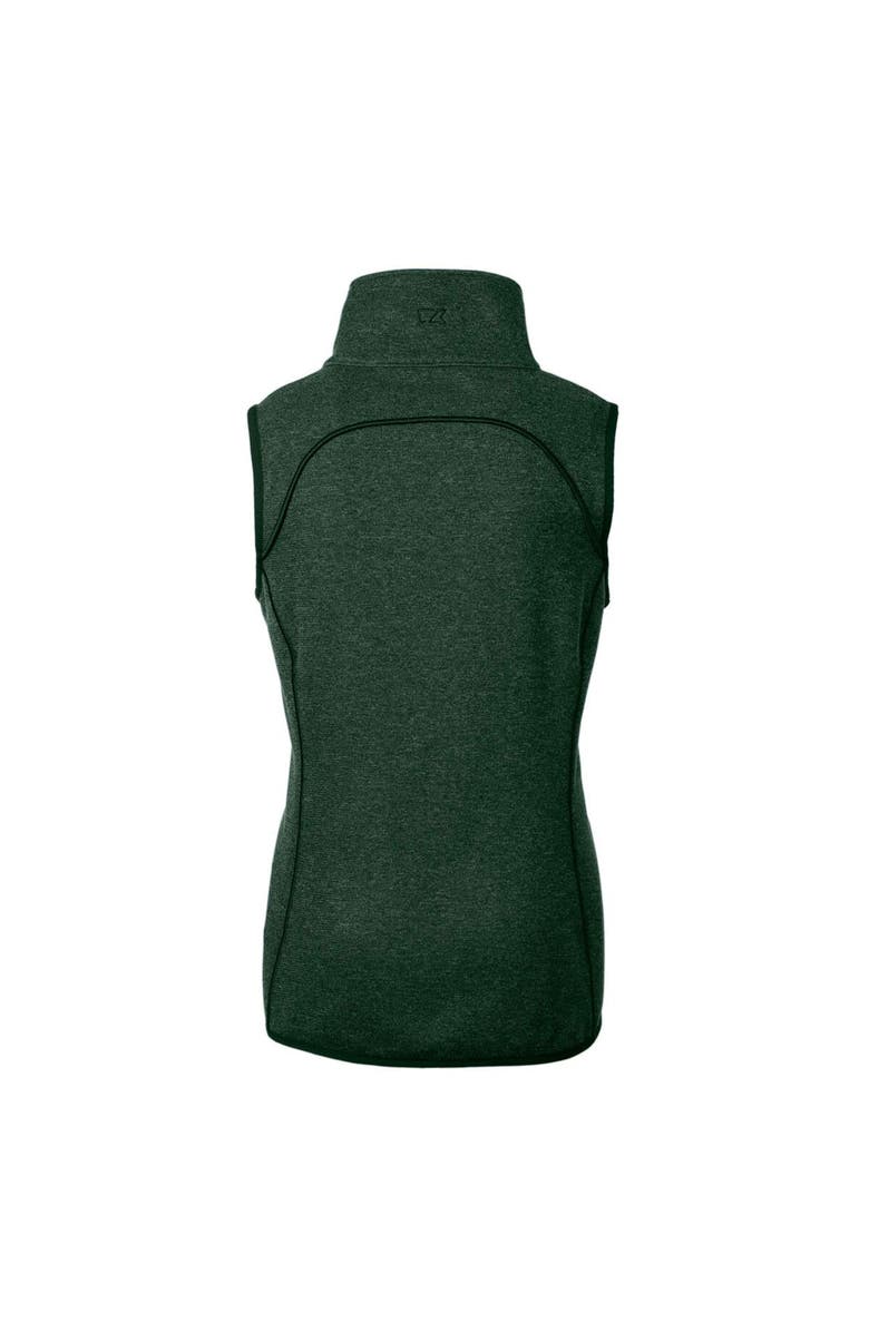 Cutter & Buck Women's Cutter & Buck Heather Green Green Bay Packers Throwback Logo Mainsail Full-Zip Vest, Alternate, color, 