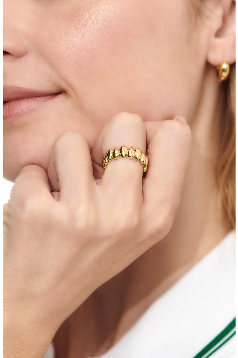 Puffy Teardrop Band Ring, Alternate, color, GOLD