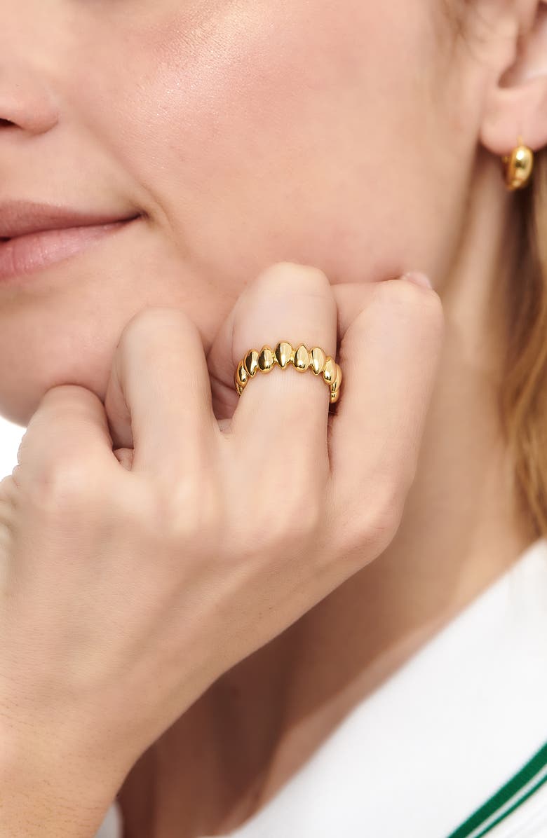 DEVATA Puffy Teardrop Band Ring, Alternate, color, Gold