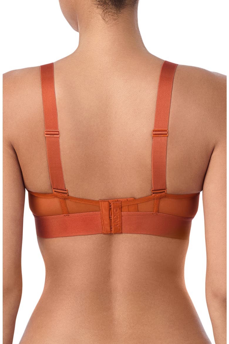 Sheers Strapless Underwire Bra, Alternate, color, COPPER