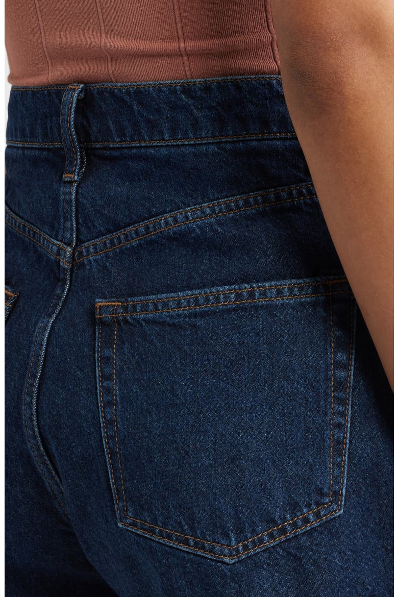 Saige High Waist Raw Hem Denim Cutoff Shorts, Alternate, color, TITAN