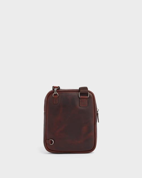 Osprey London The Carter Small Leather 2 Way Messenger Bag In Brown