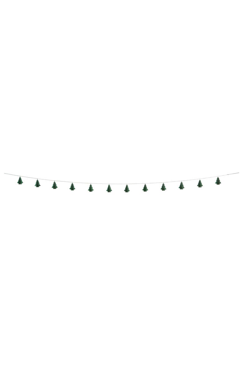 Honeycomb Tree Garland, Alternate, color, EVERGREEN