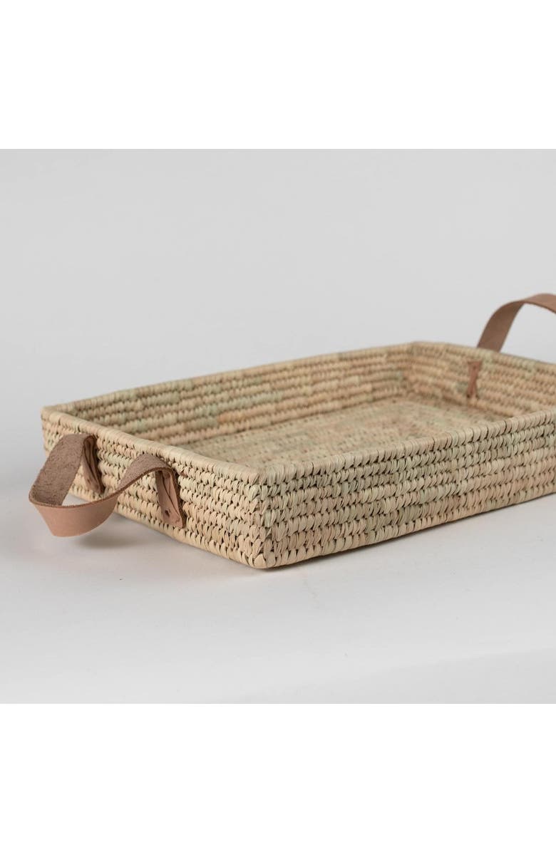 Ten Thousand Villages Rectangle Handled Basket, Main, color, Neutral