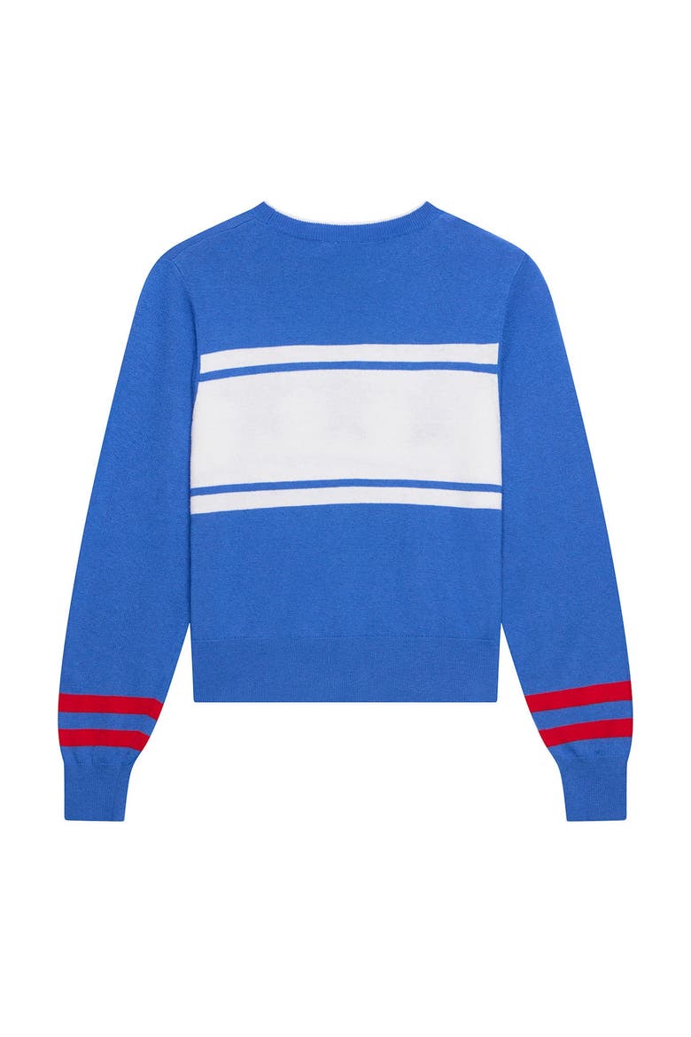 Cotton Blend Star Knit Sweater, Alternate, color, Blue