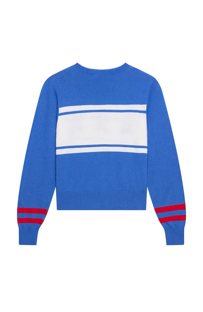 MINT VELVET Cotton Blend Star Knit Sweater, Alternate, color, Blue