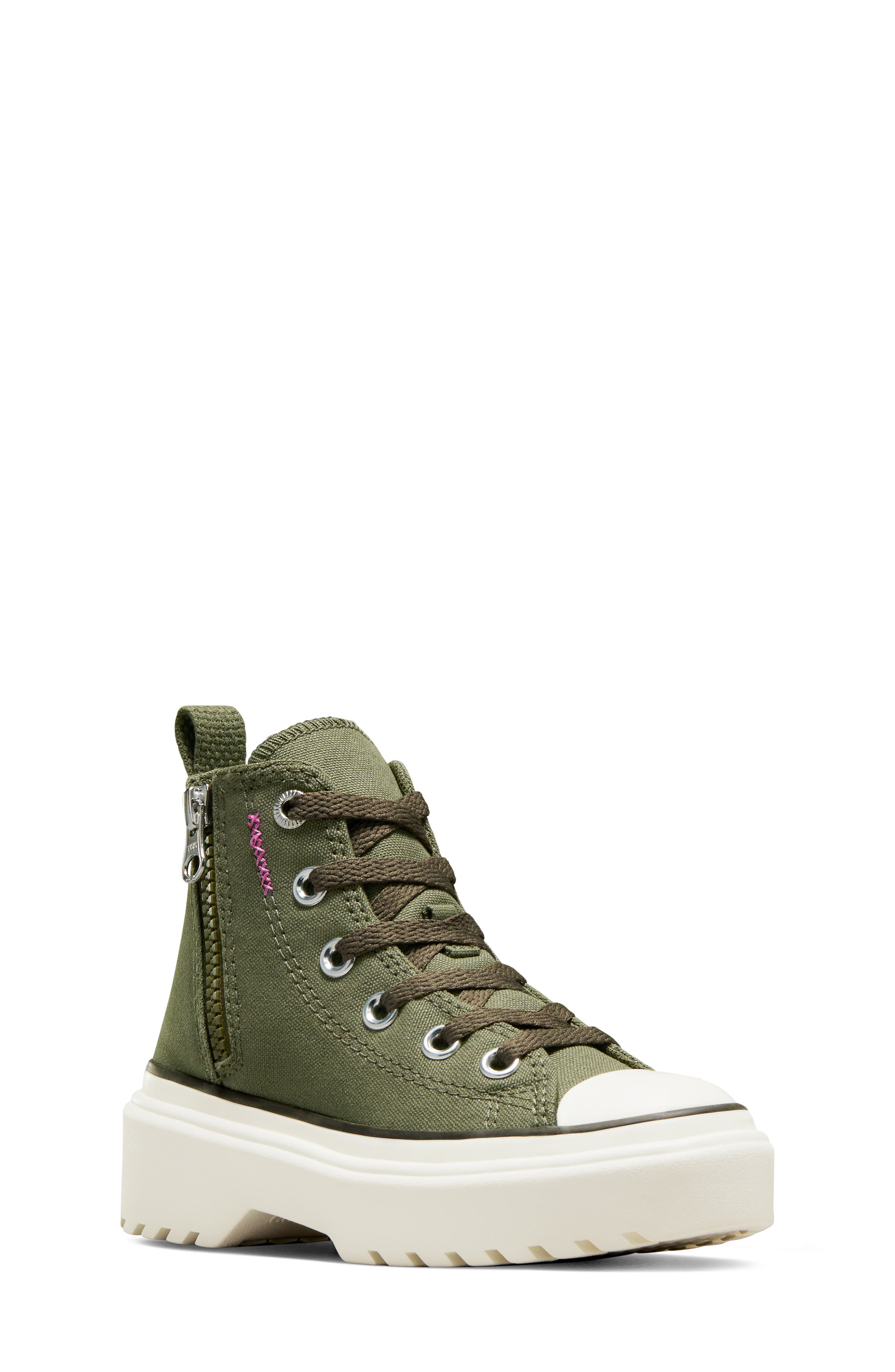 Converse Kids' Chuck Taylor<sup>®</sup> All Star<sup>®</sup> Lugged High Top Sneaker, Main, color, 