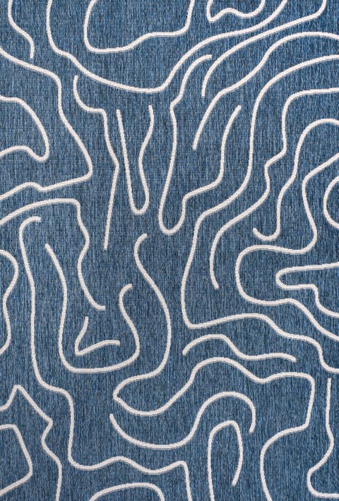 Nolan Modern Coastal Organic Shapes Indoor/Outdoor Area Rug