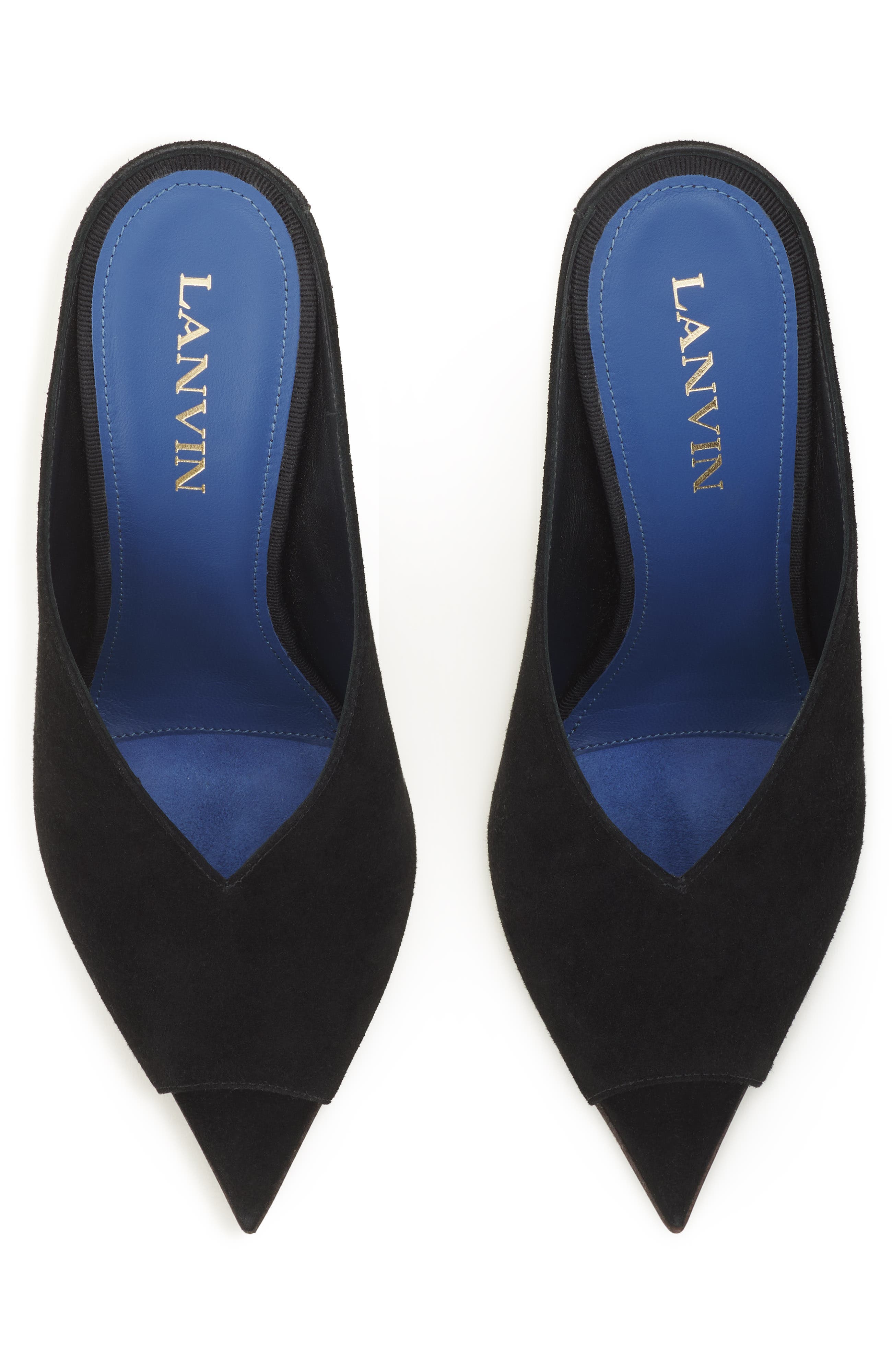 Midnight Step Mule In Suede, Alternate, color, Black