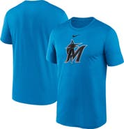 Nike Men's Nike Blue Miami Marlins Legend Fuse Large Logo Performance T-Shirt