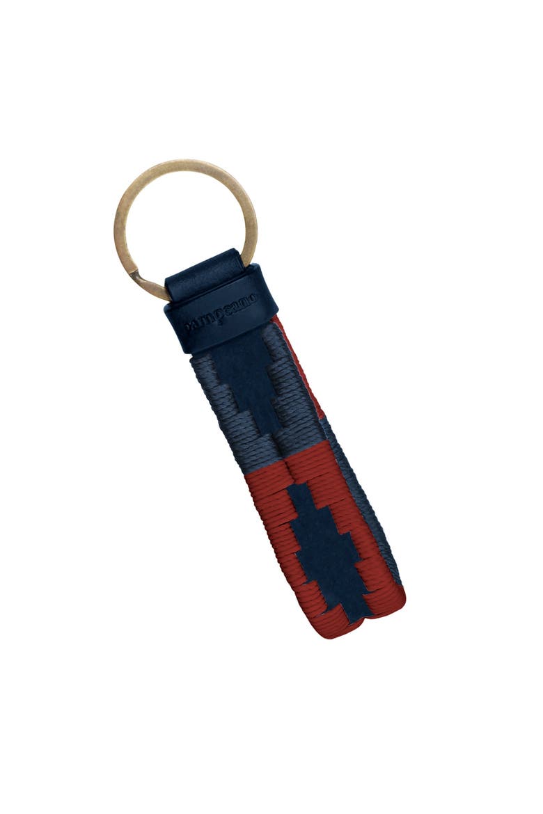 Charro Loop Keyring, Main, color, Navy/Burgundy/Navy