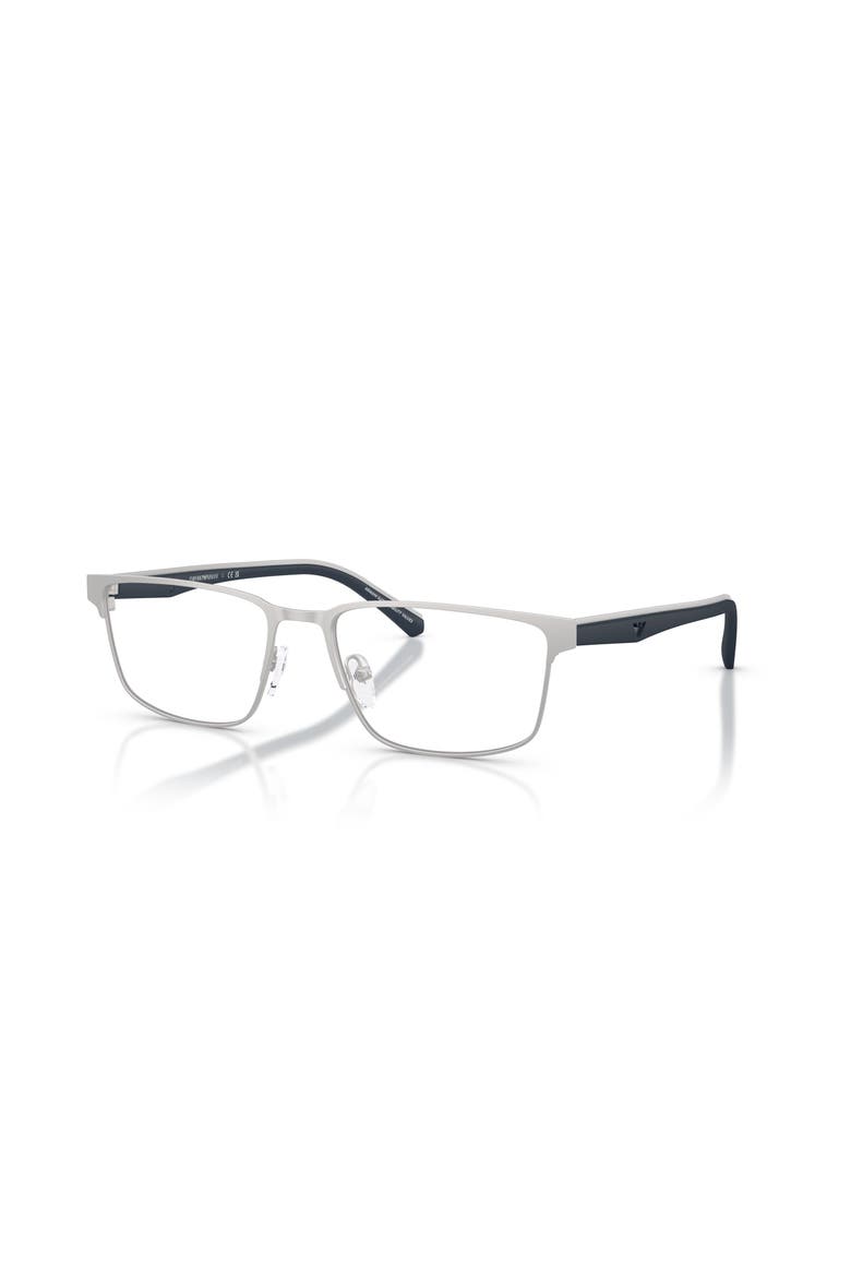 54mm Rectangle optical glasses, Main, color, Silver