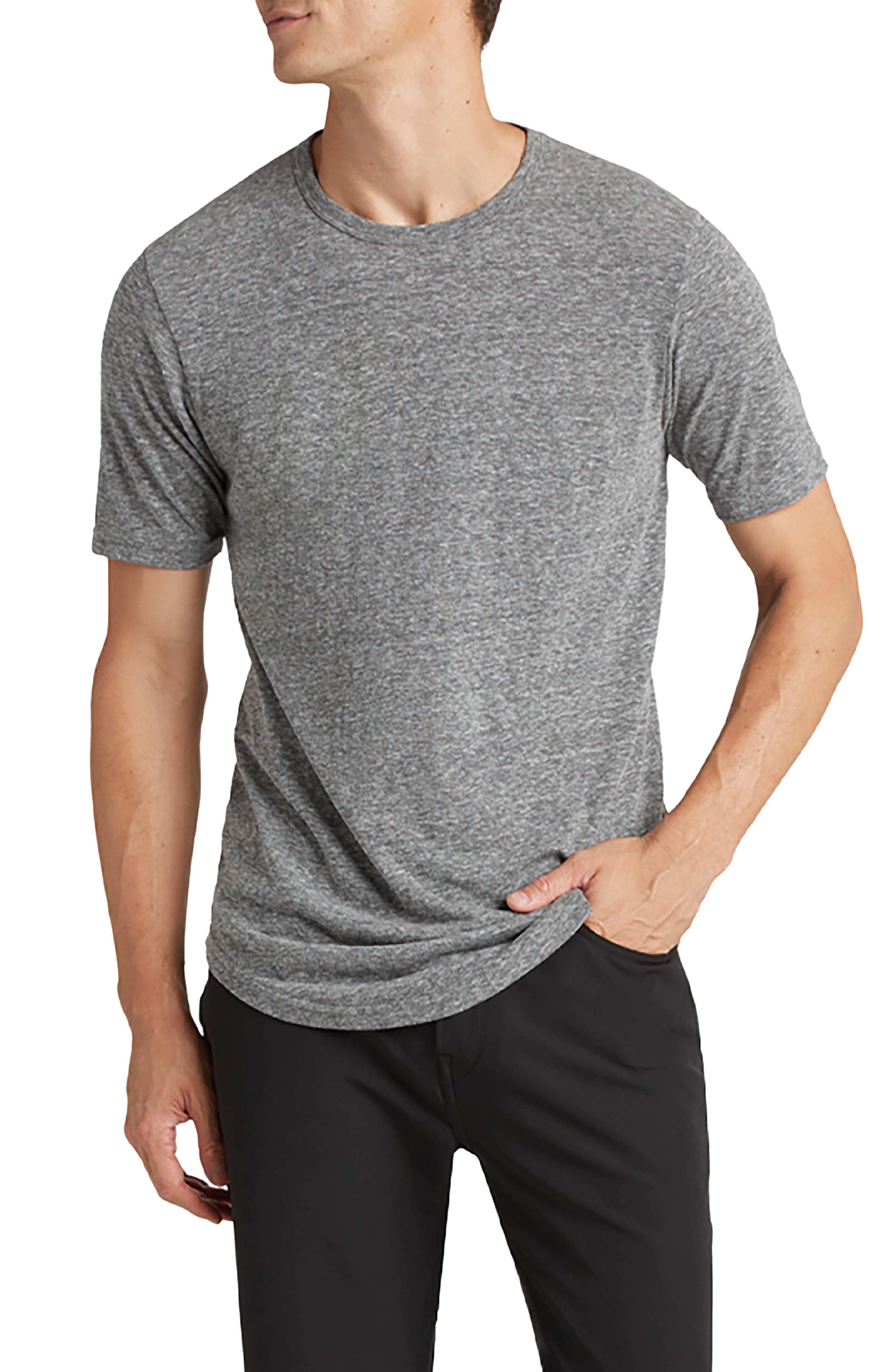 Goodlife Scallop Crewneck T-Shirt in Heather Grey 
