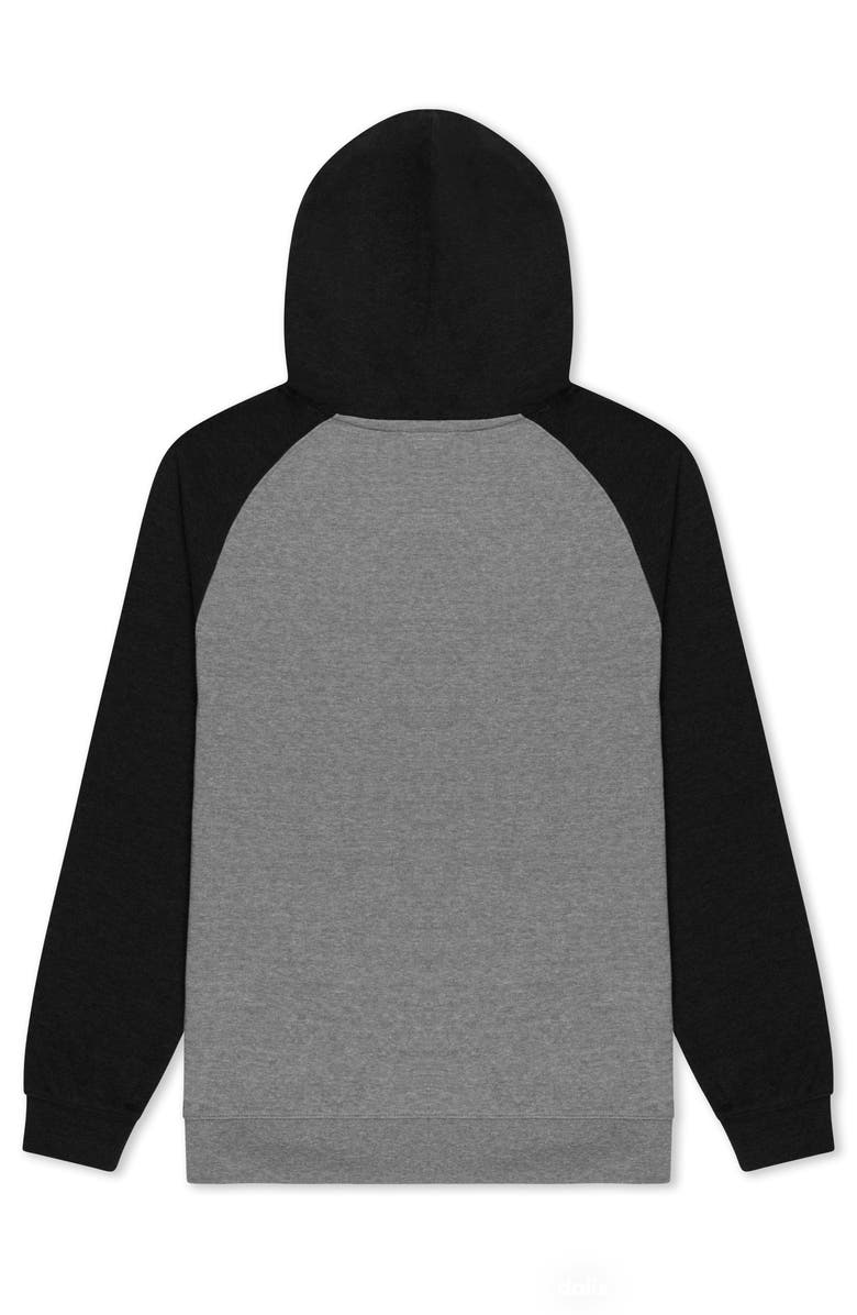 Dalix Mens Ghost Midweight Fleece Raglan Sleeve Hoodie, Alternate, color, Gunmetal Black