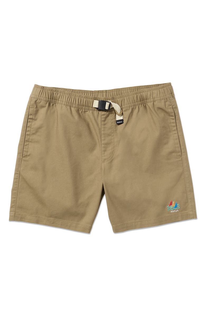 RVCA Civic Range Integrated Belt Cotton Blend Shorts, Alternate, color, 