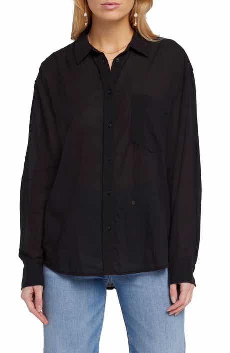 Seven Voile Cotton Button-Down Shirt