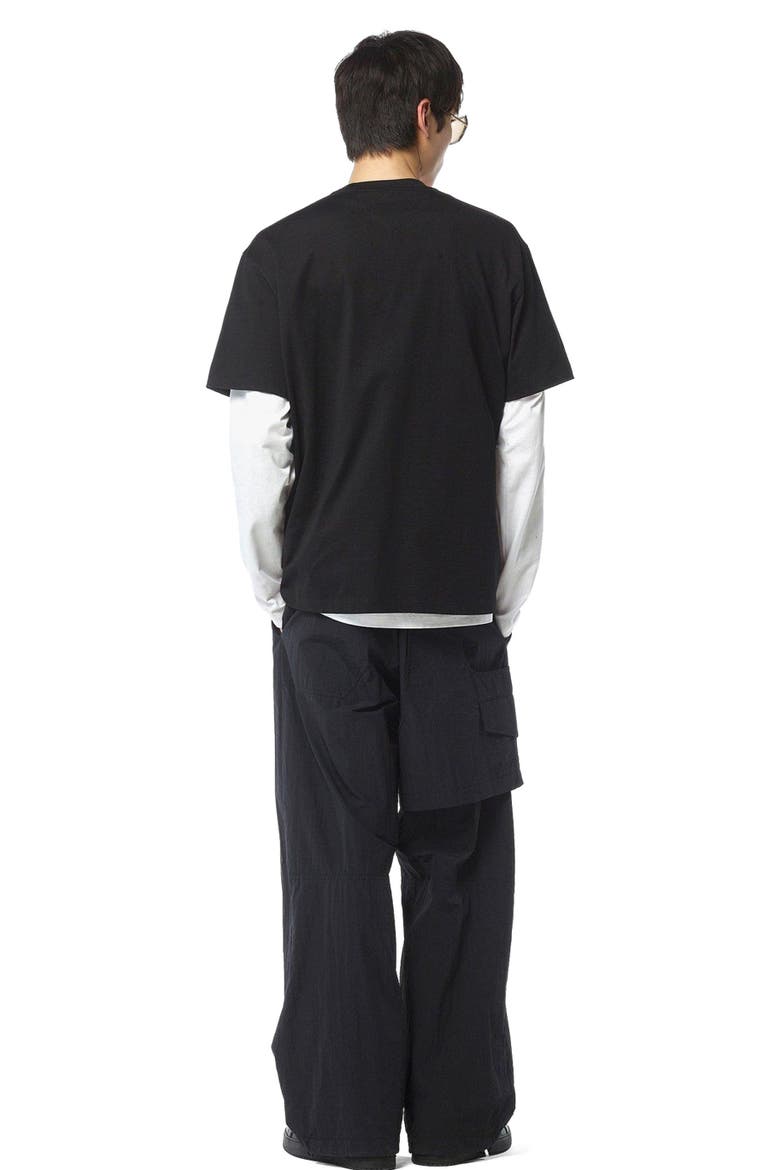 Monogram Patch Pocket T-Shirt in Organic Cotton, Alternate, color, Black