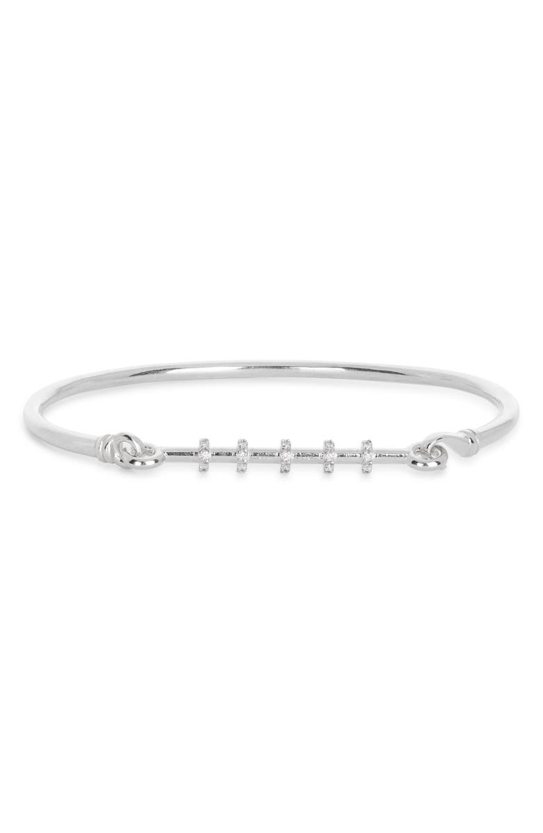 MESHMERISE Diamond Row Bangle Bracelet, Main, color, 