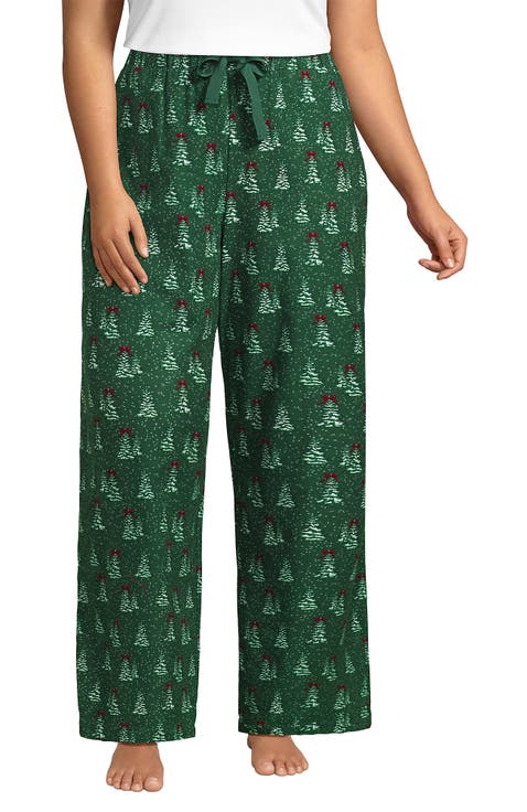 Print Flannel Pajama Pants