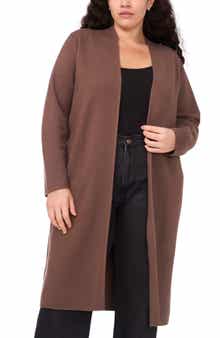 Halogen® Open Front Longline Cardigan