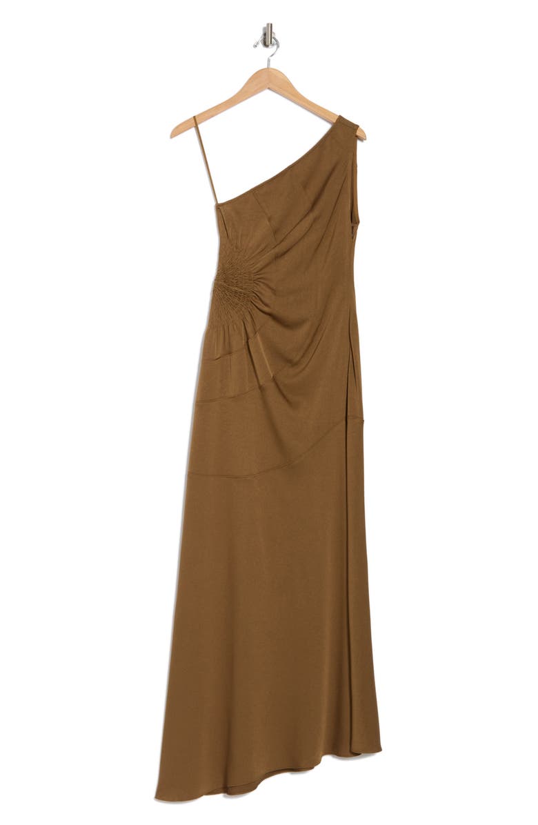A.L.C. Paige One Shoulder Dress, Alternate, color, Aged Bronze