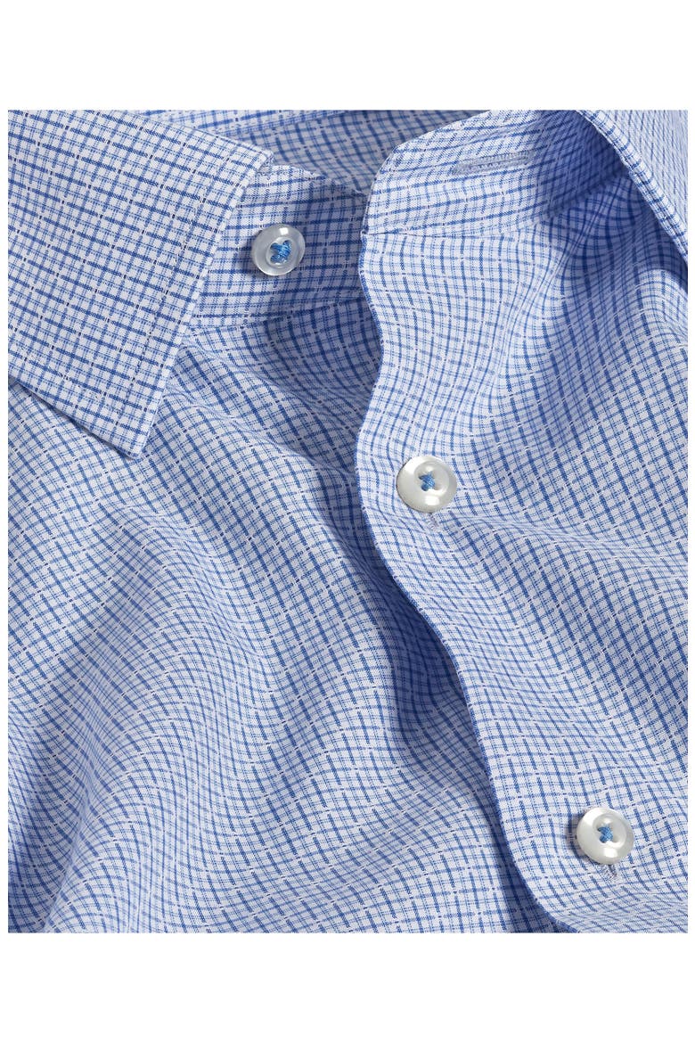 Trim Fit Micro Check Dobby Dress Shirt, Alternate, color, SKY/ BLUE
