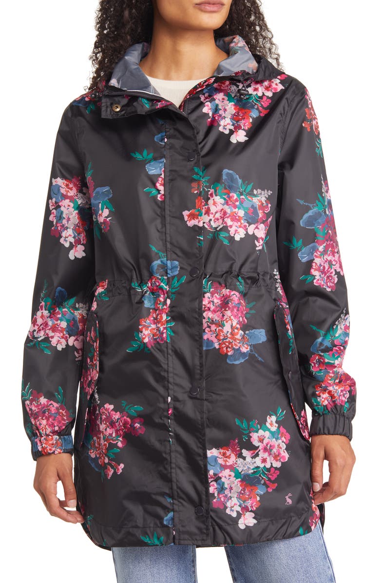 Joules Golightly Floral Raincoat, Alternate, color, 