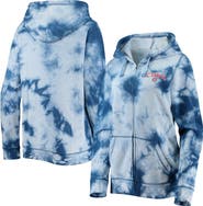 New Era Women's New Era Royal Chicago Cubs Tie-Dye Full-Zip Hoodie