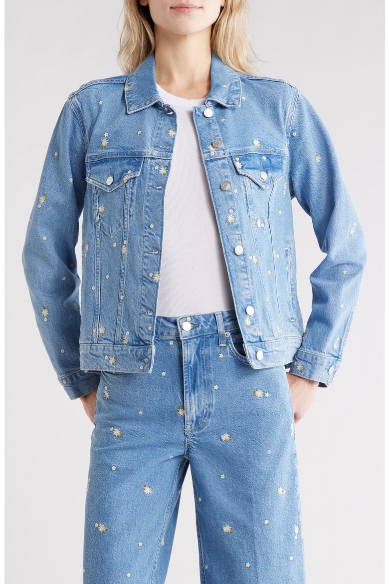 Mulholland Denim Jacket, Main, color, INDIGO FLORAL