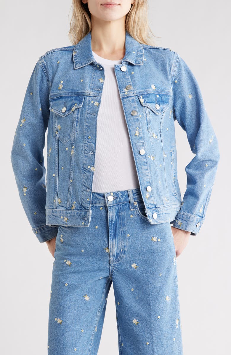 Rails Mulholland Denim Jacket, Main, color, Indigo Floral