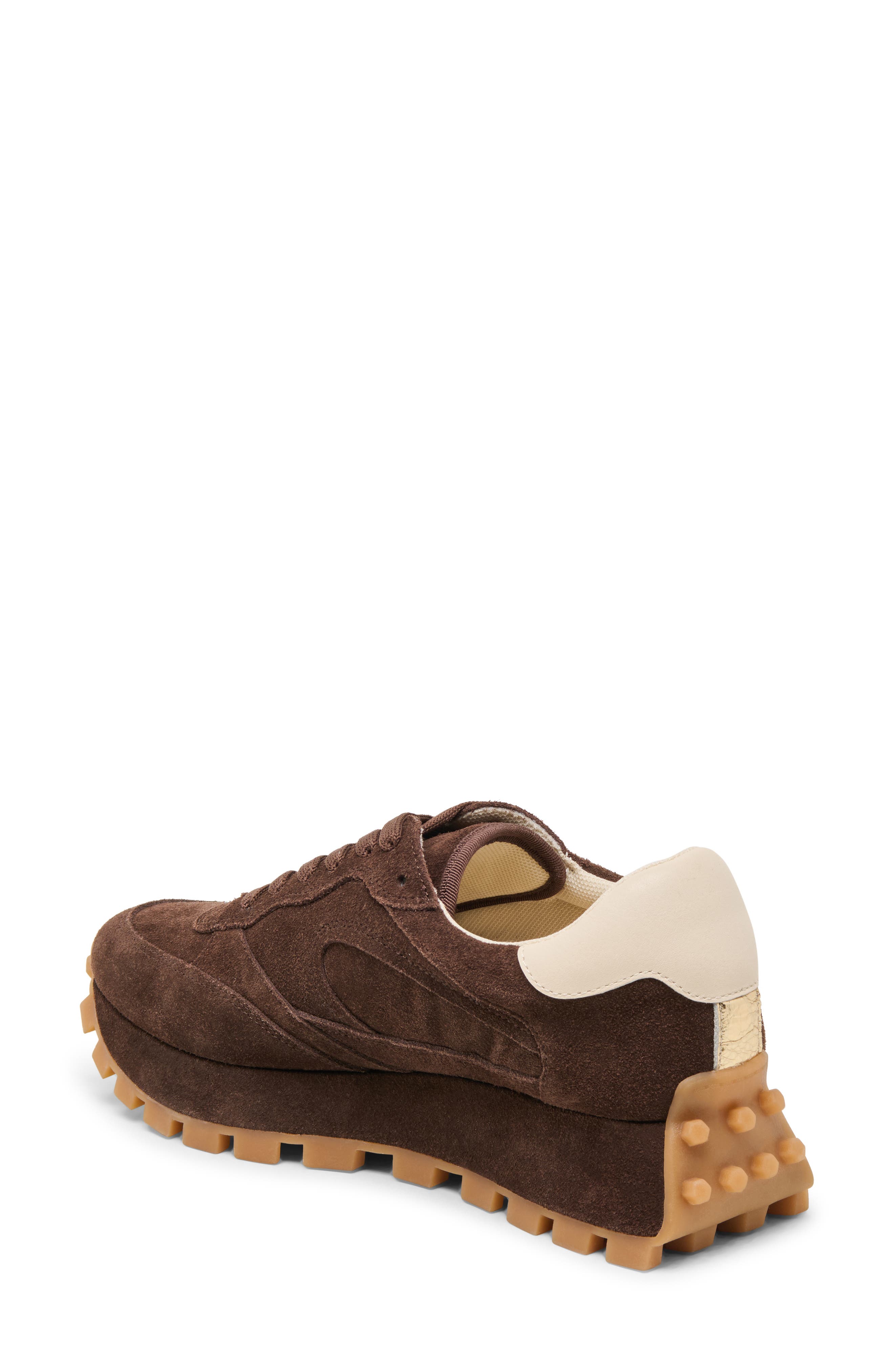 Dolce Vita Tricia Sneaker, Alternate, color, Dark Brown Suede
