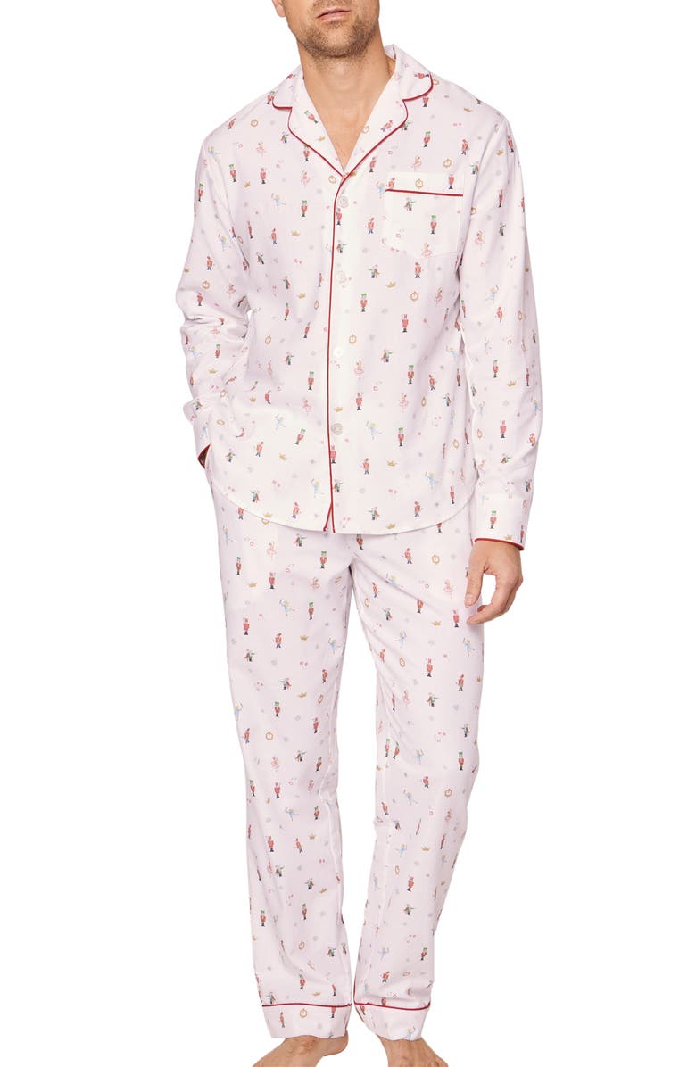 Petite Plume Nutcracker Cotton Pajamas, Main, color, 