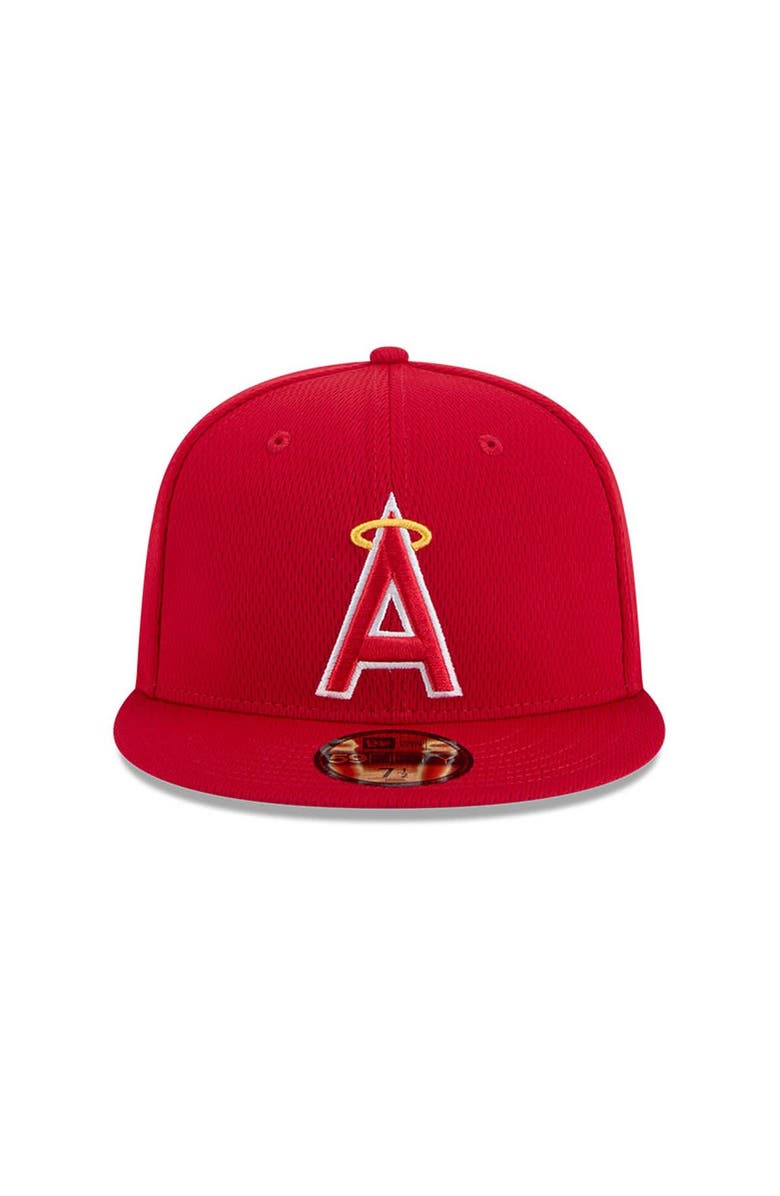 New Era Men's New Era Red Los Angeles Angels 2025 MLB Clubhouse 59FIFTY Fitted Hat, Alternate, color, Red