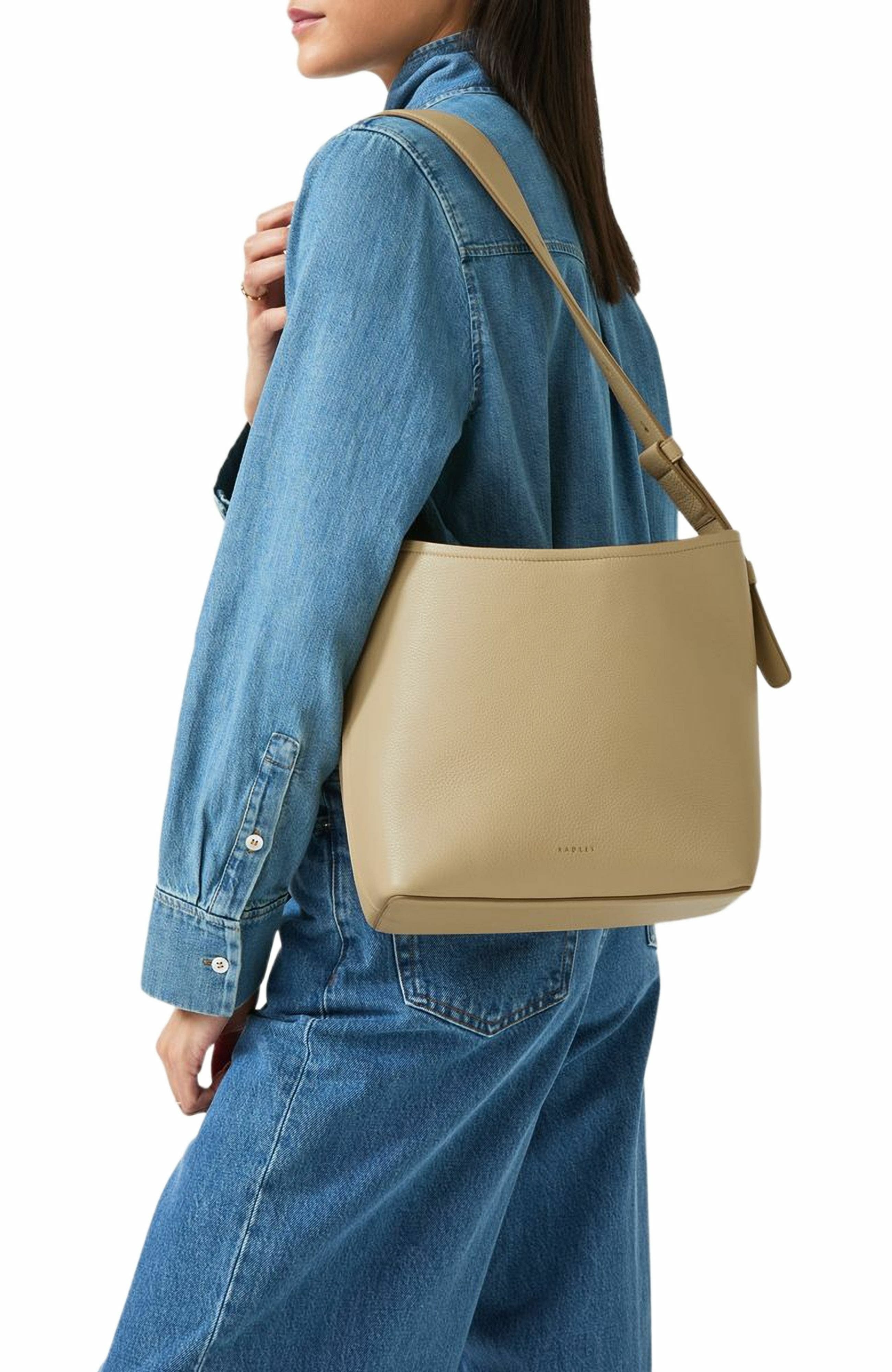 Radley Bathurst Mews Medium Ziptop Shoulder Bag, Alternate, color, Stone
