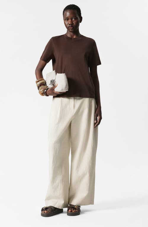 & Other Stories Crewneck T-shirt In Brown
