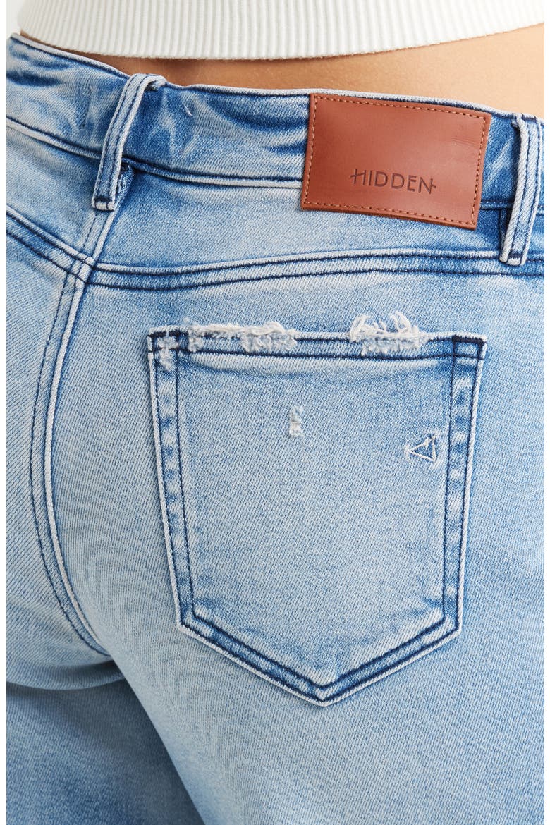 Distressed Straight Leg Dad Jeans, Alternate, color, MEDIUM WASH
