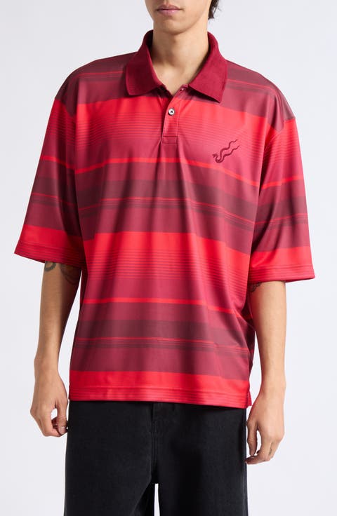 Gas Station Striped Polo