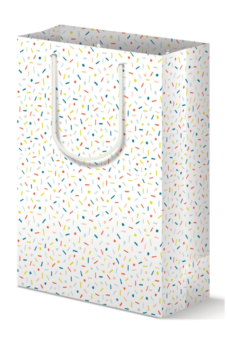 Confetti Celebration Gift Bag Set of 3, Alternate, color, White / Multicolor